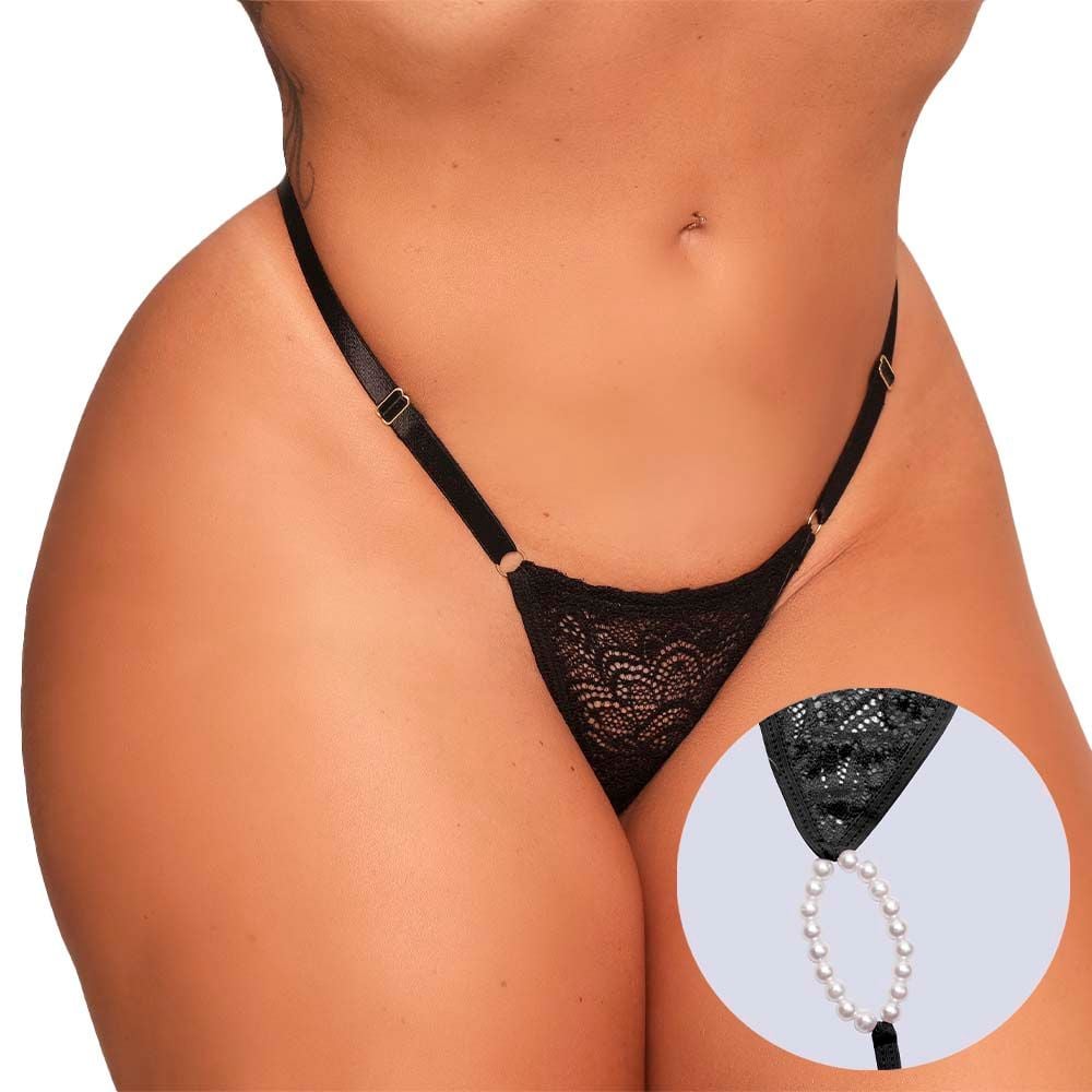 Calcinha Tailandesa – Modelo Fio Dental – Possui Regulador nas Laterais – Tamanho Único – Veste do P ao G