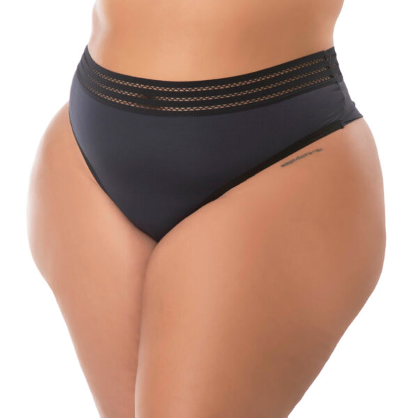 Fio Duplo em Microfibra com Elástico Desenhado Plus Size - Image 3