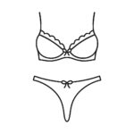 conjunto lingerie sensual ilustracao