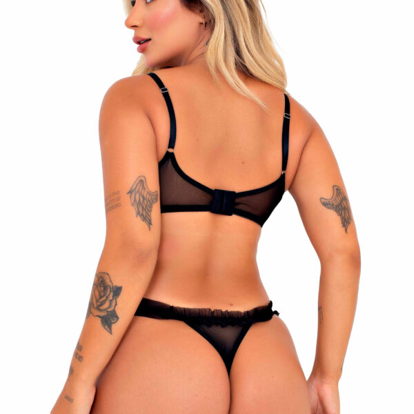 Conjunto Sexy com Perneira em Tule - (Vídeo na Descrição) - Image 2
