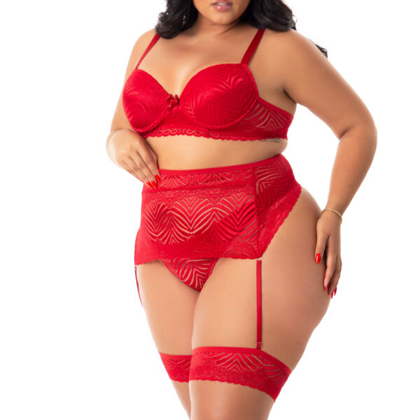 Conjunto Plus Size Sexy com Cinta Liga e Perneira - Image 3