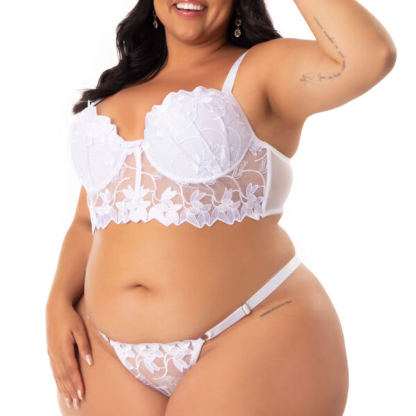 Conjunto Plus Size em Tule Bordado - (Vídeo na Descrição) - Image 3